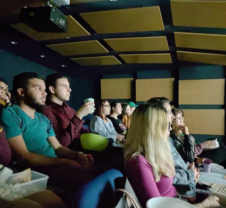 Screening of WALL-E, Photo courtesy of @aubgmovieclub on Instagram 