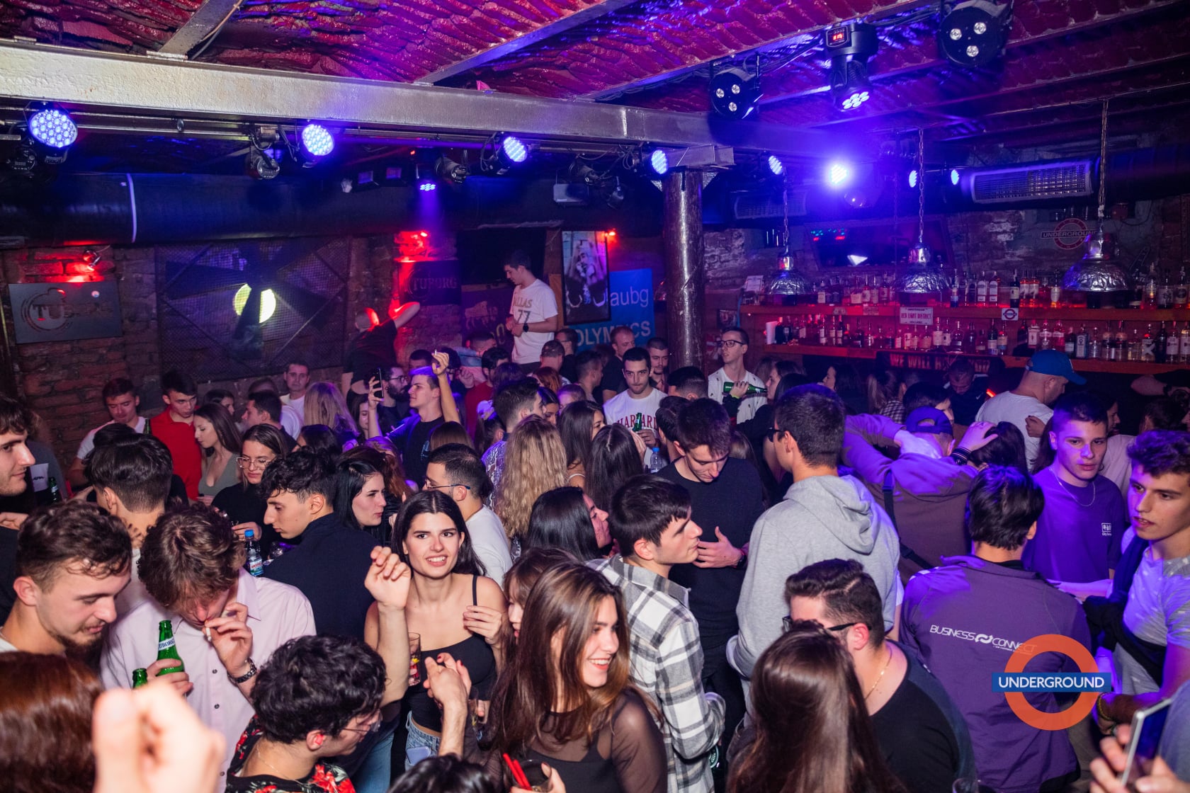 The Thursday night Underground crowd. Photo derrived from https://www.facebook.com/underground.blagoevgrad
