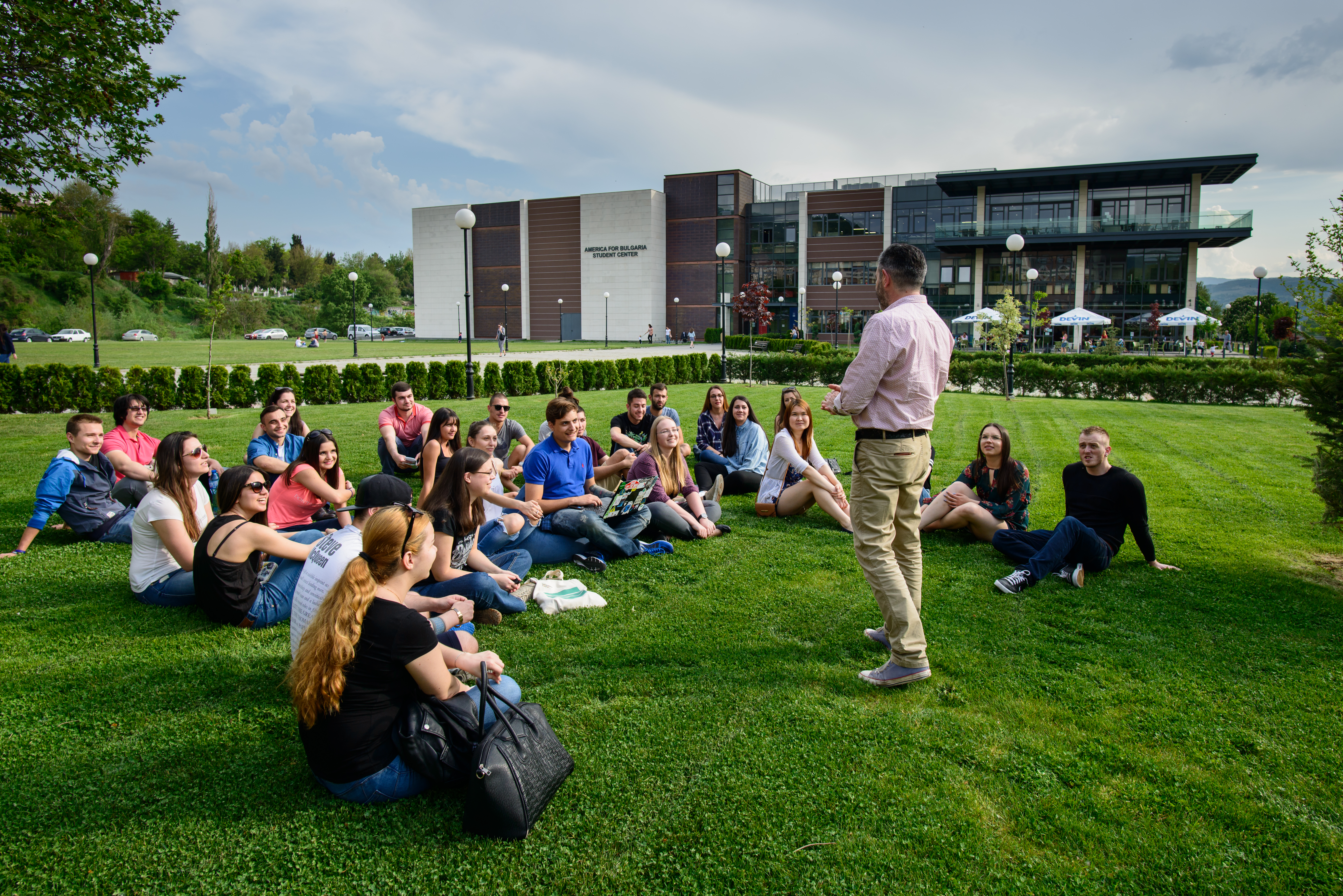 AUBG Students on campus. Photo by AUBG's Office of Marketing and Communication.