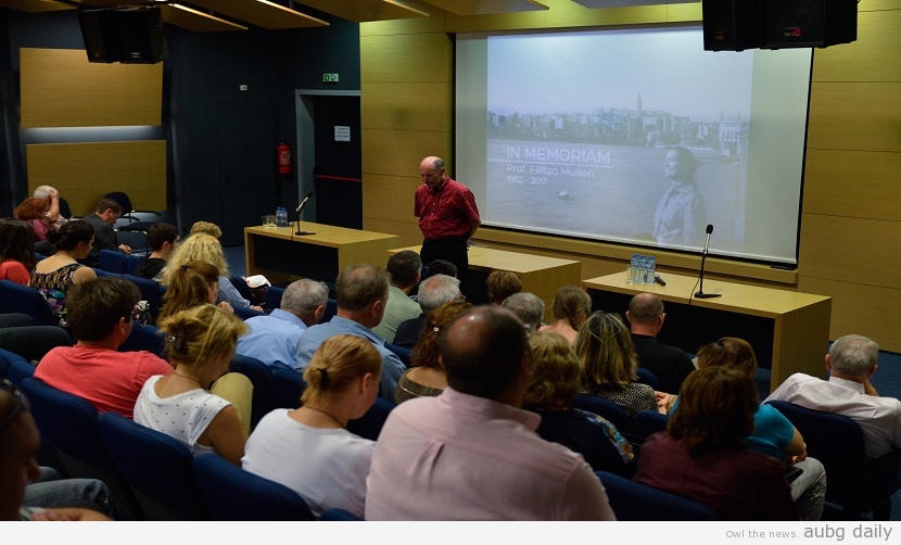 Prof. William Clark opening the Memorial with a prayer; Photo Courtesy of Svetlozar Apostolov
