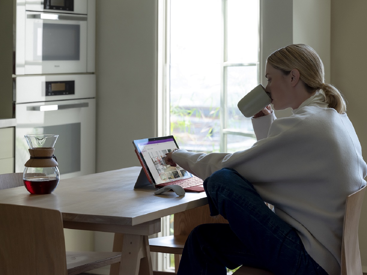 Working in the new digital world. Photo provided by Microsoft.