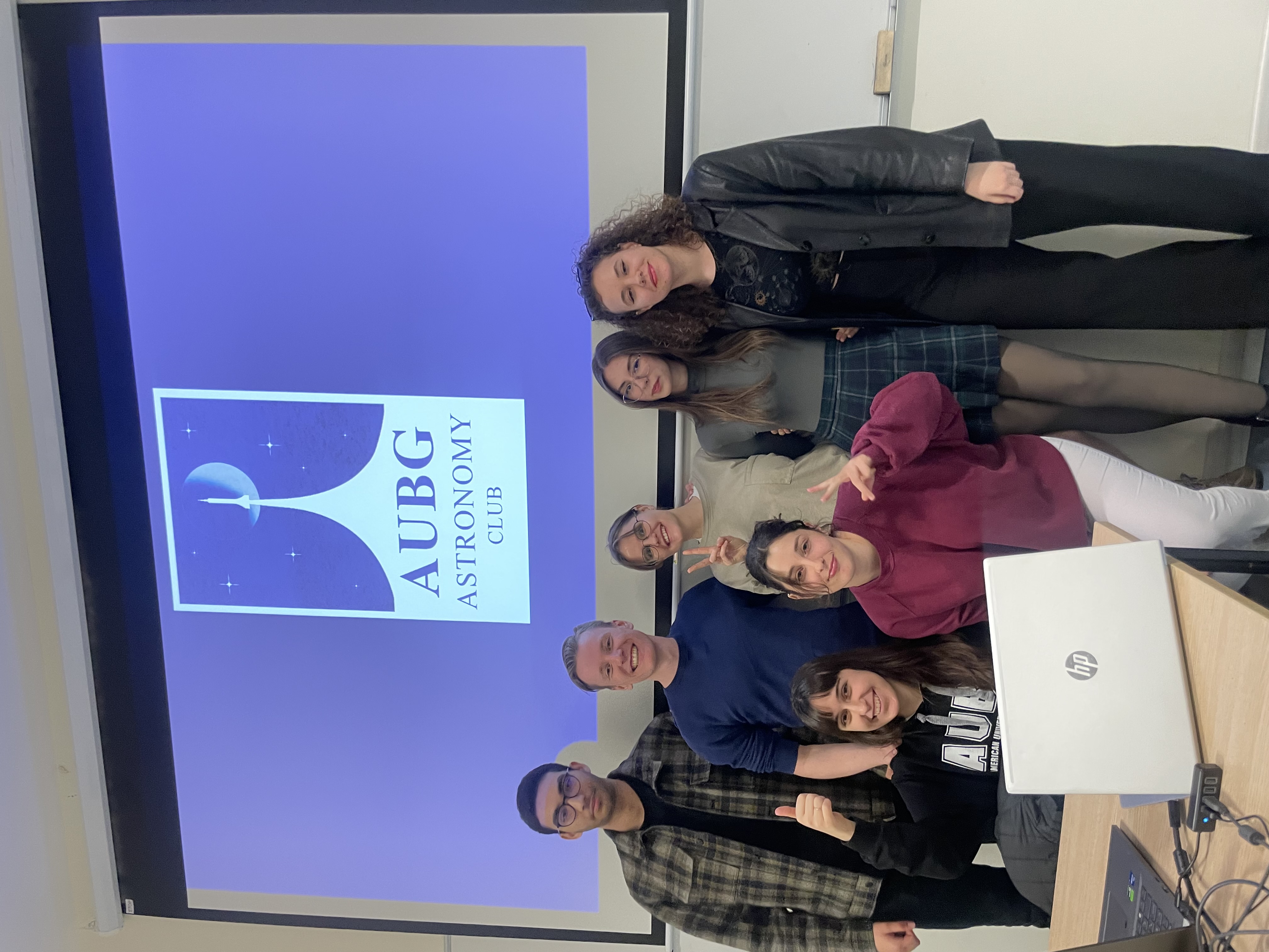The board of the Astronomy Club. Photo courtesy of Astronomy Club.