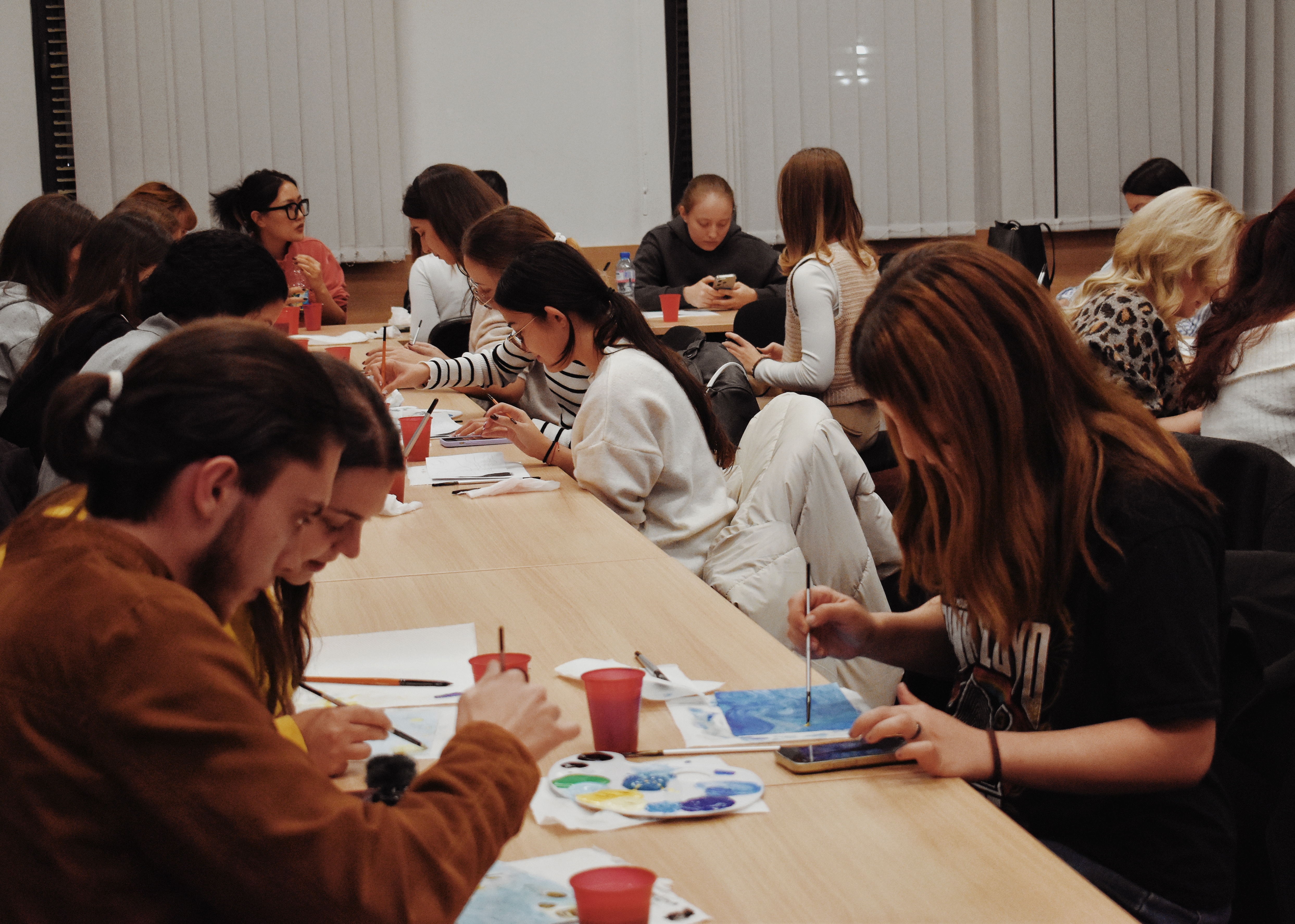 ARTistocracy first event - painting by numbers of „Starry night“ by Van Gogh. Photo courtesy of Katrin Krastanova