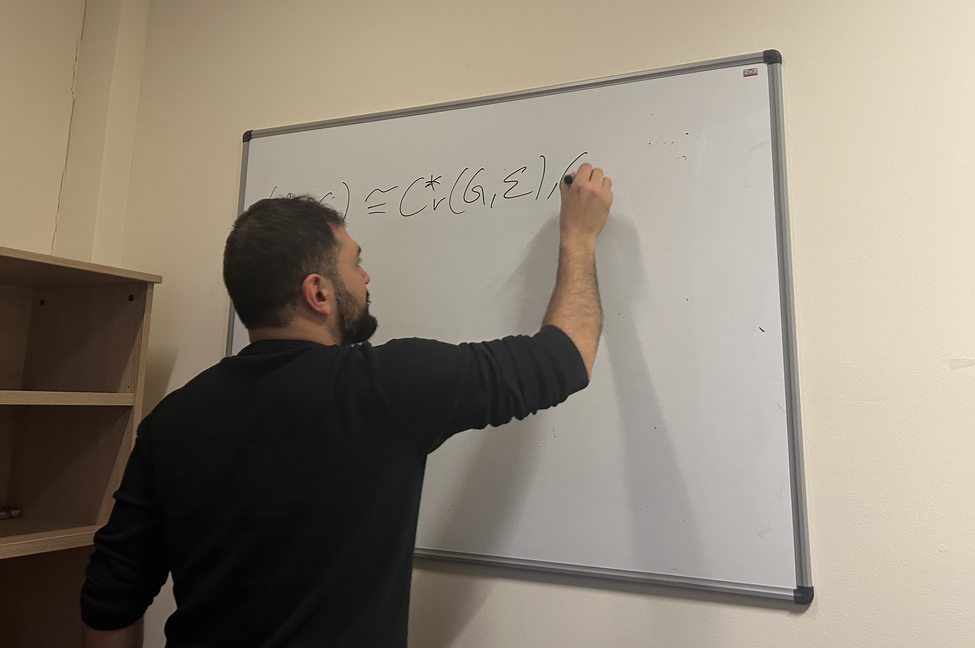 Prof. Ali Raad in his office in BAC. Photo courtesy of Maria Hristova