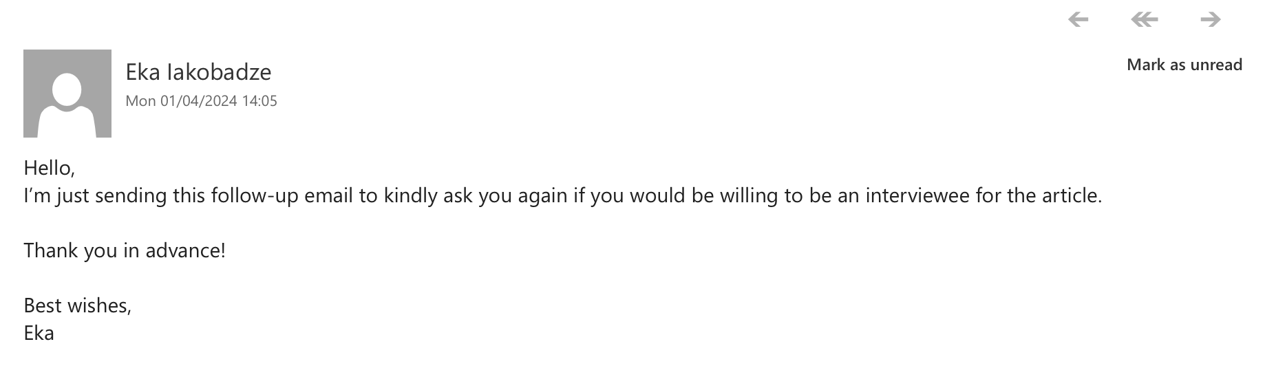 Email Correspondence