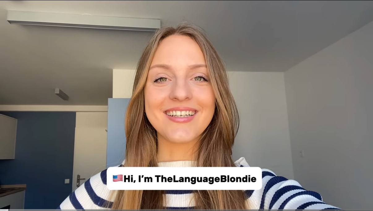 A screenshot of Teona Sima on the first video of her YouTube channel.