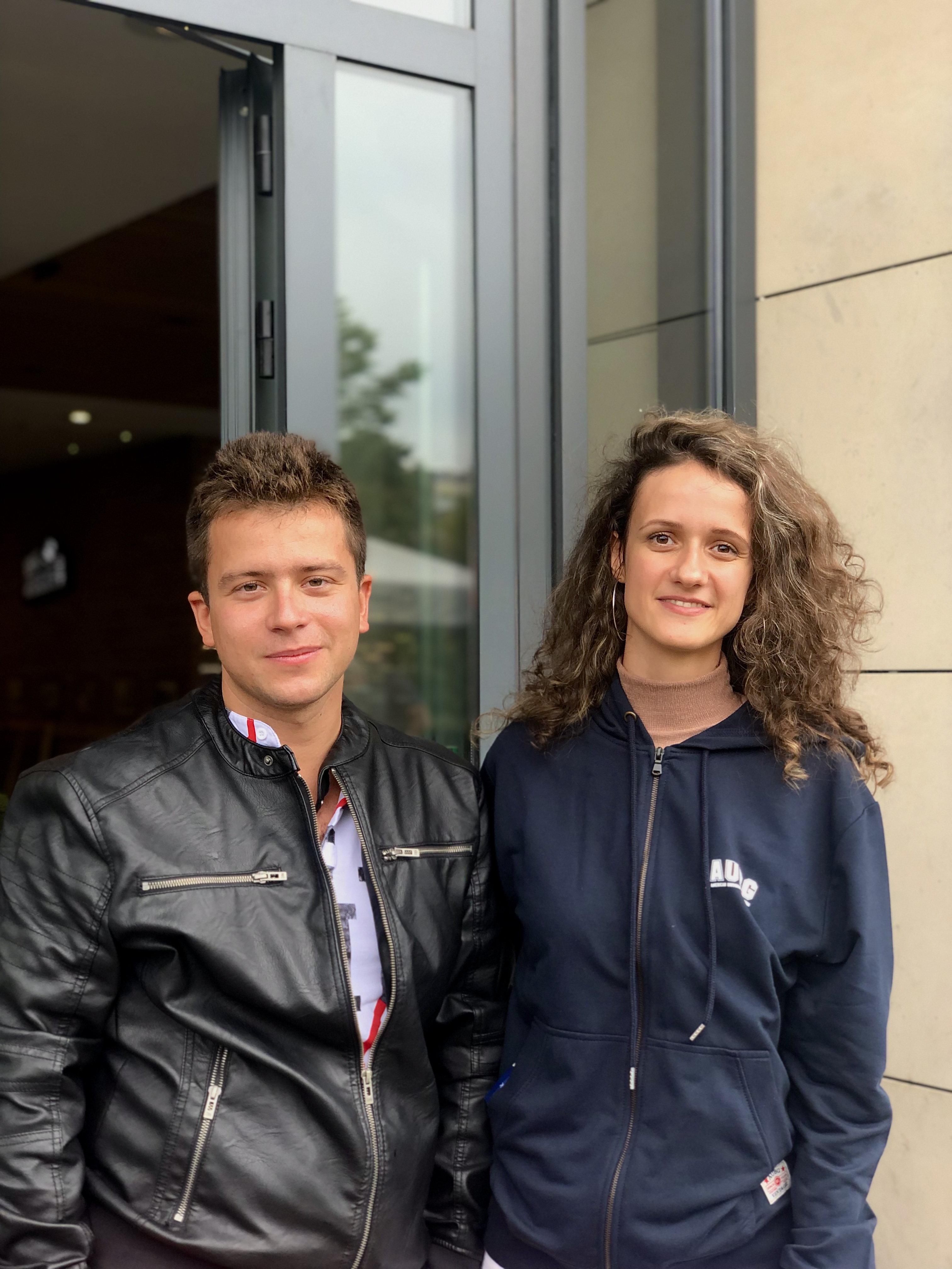 Bozhana Marinova and Christopher-Joseph R. Dean, class of 2016, at the AUBG Cafe. Photo by Darya Dolgopolova.