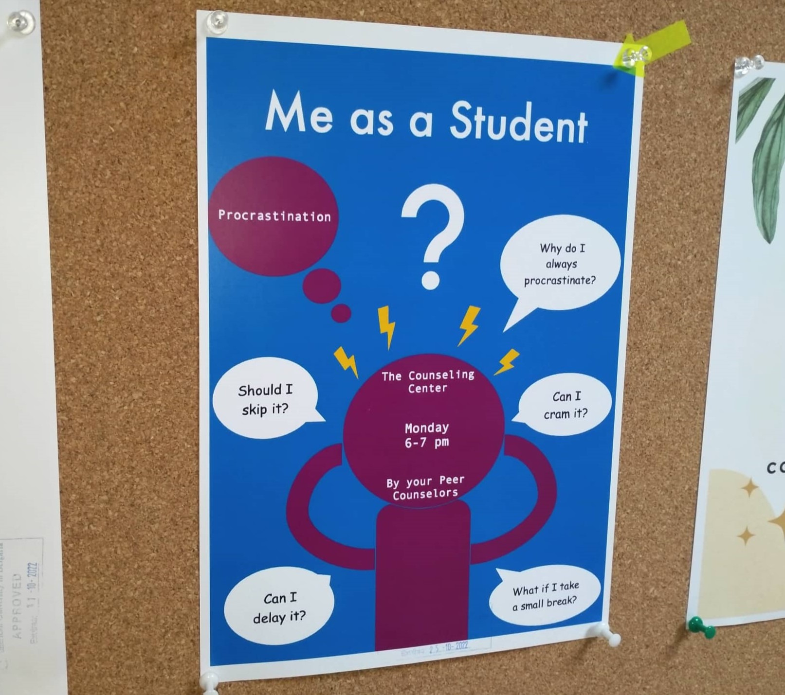 Me as a Student poster seen in the Skaptopara I Residence Halls. Photo by Kaiden Myers
