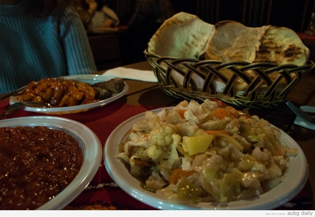 A delicious dinner; Steliyana Yordanova for AUBG Daily.